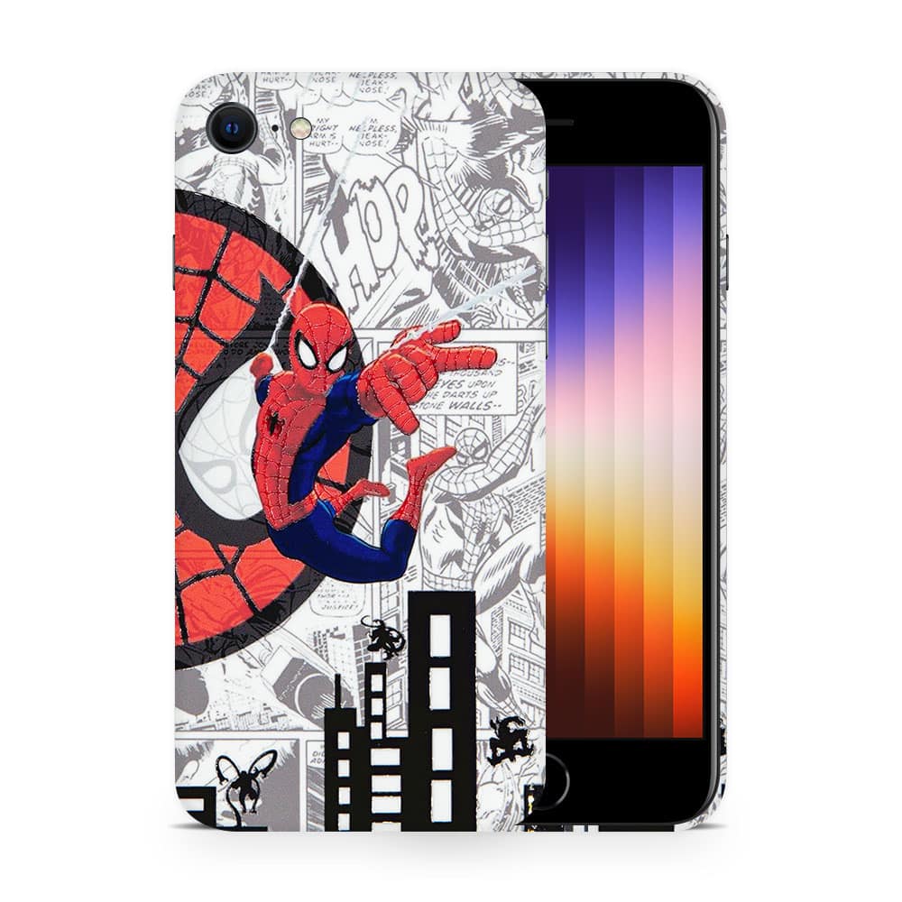 Iphone se 2020 spiderman comic 3d skin wrapitskin