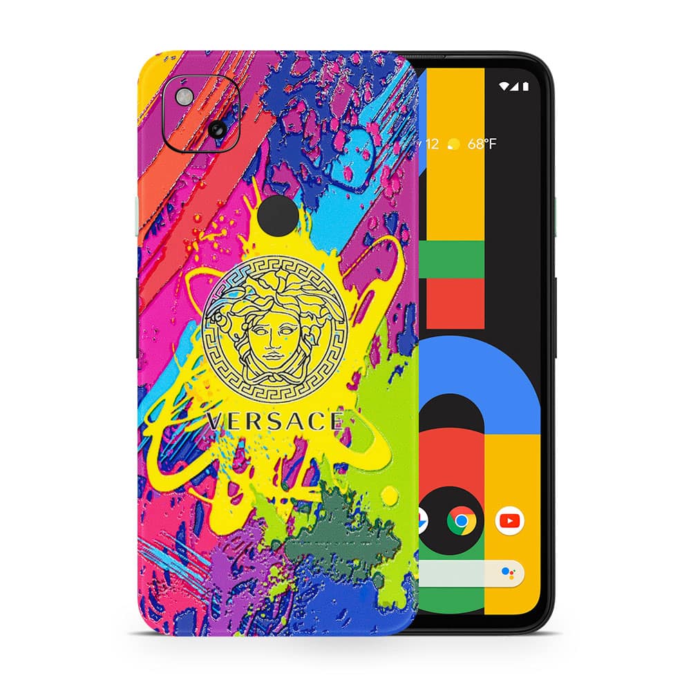 Pixel 4a versace colorful 3d skin wrapitskin
