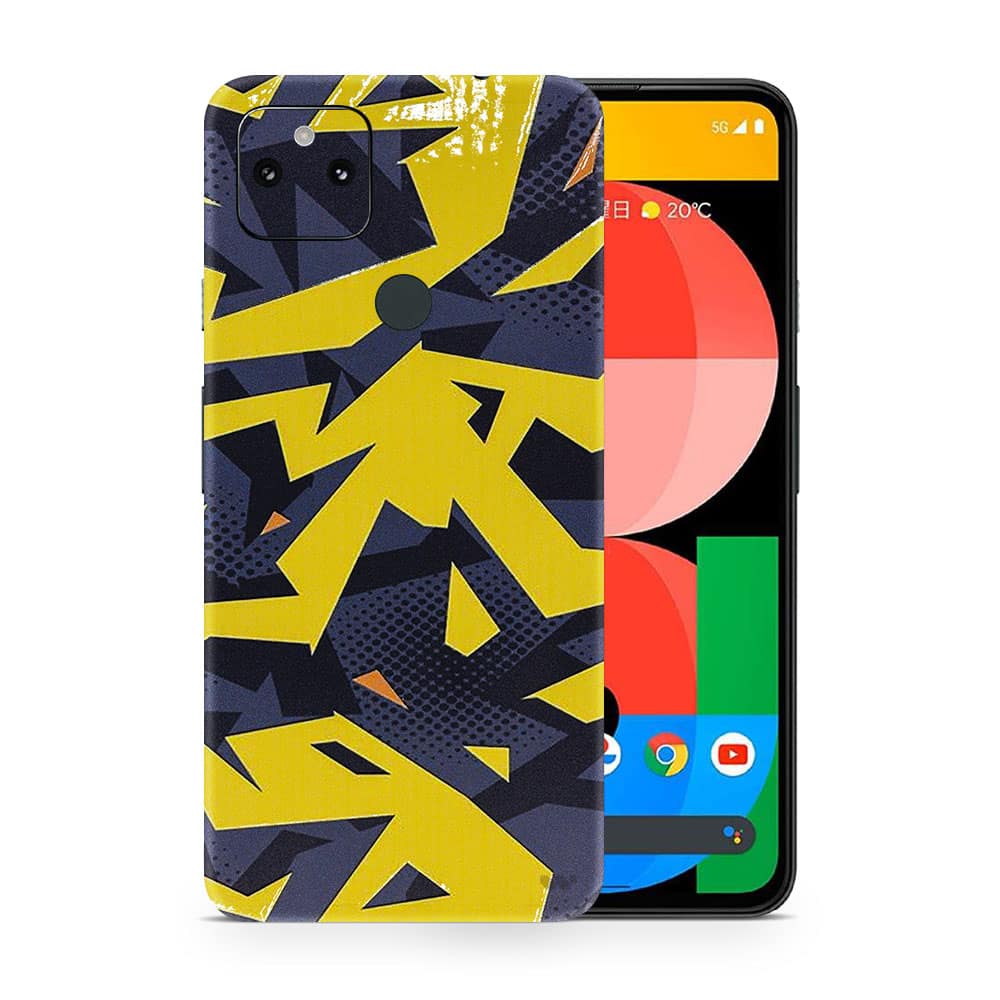 Pixel 5a 5g abstract yellow 3d skin wrapitskin