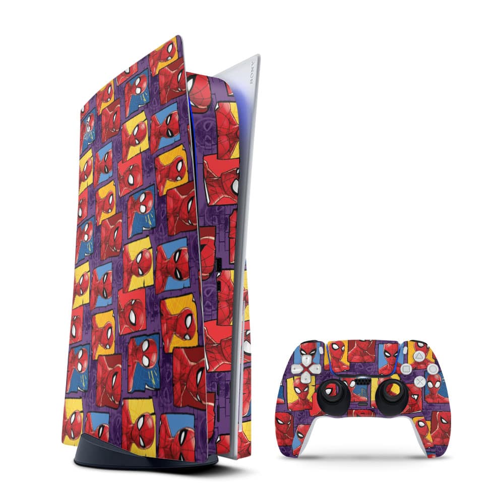 Playstation 5 disk edition spidey's world skin wrapitskin