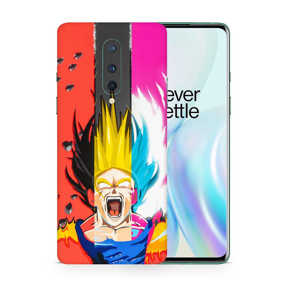 Oneplus 8 angry goku 3d skin wrapitskin