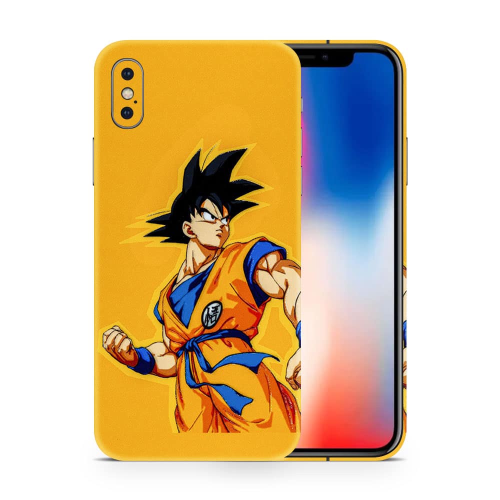 Iphone x goku yellow 3d skin wrapitskin