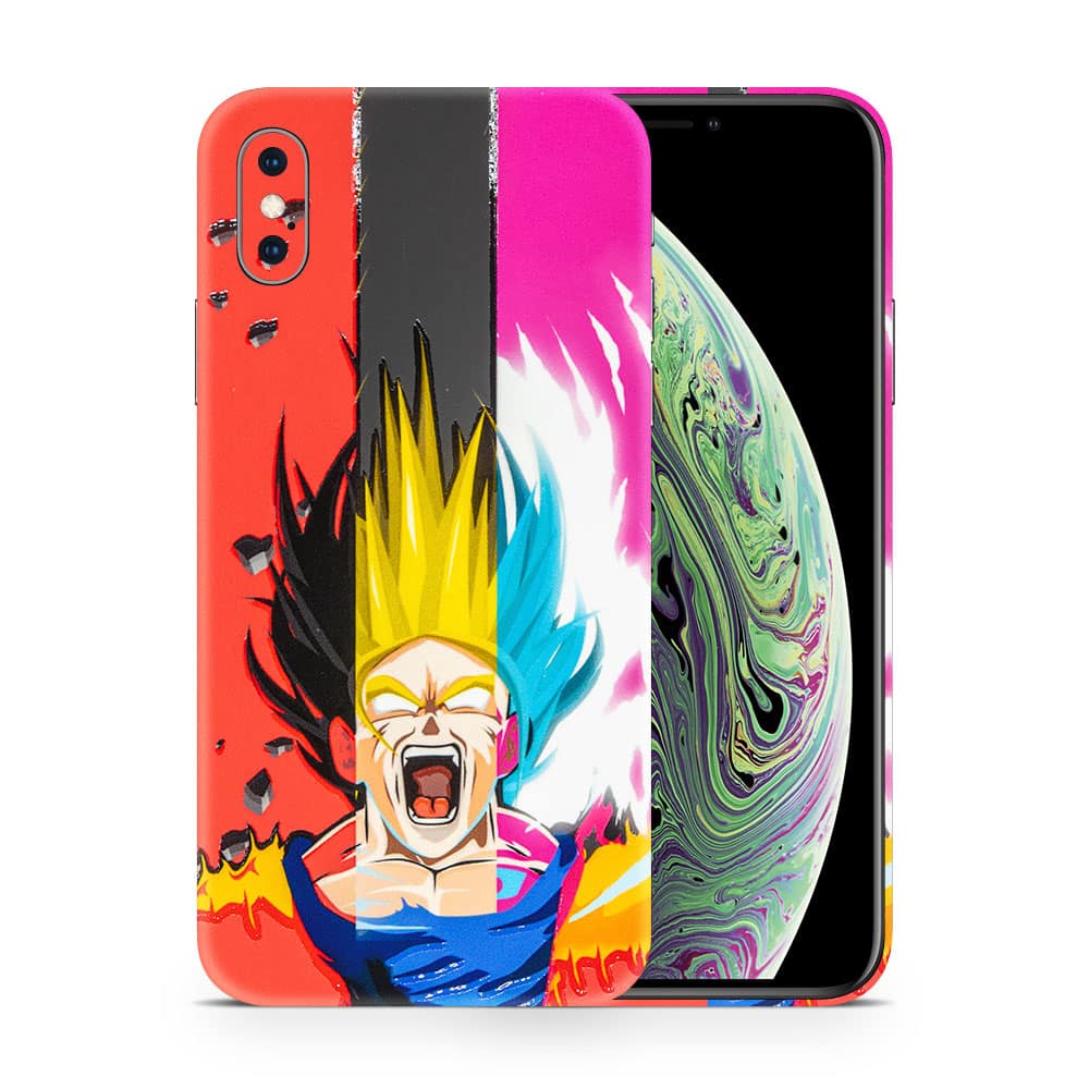 Iphone xs max angry goku 3d skin wrapitskin