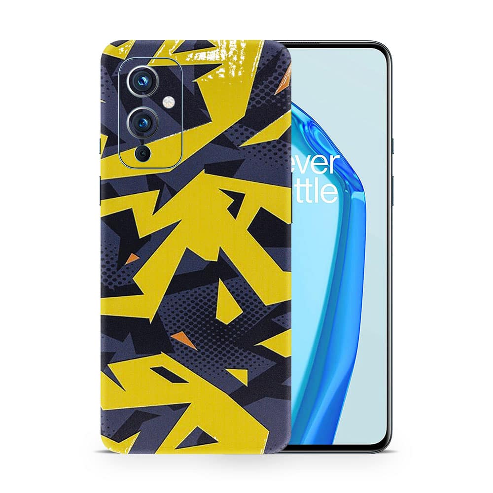 Oneplus 9 abstract yellow 3d skin wrapitskin