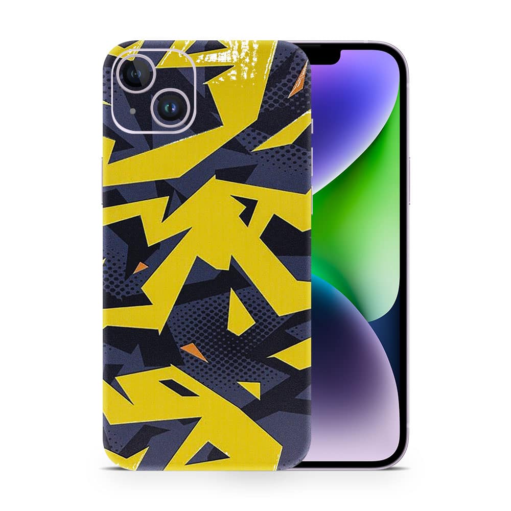 Iphone 14 abstract yellow 3d skin wrapitskin