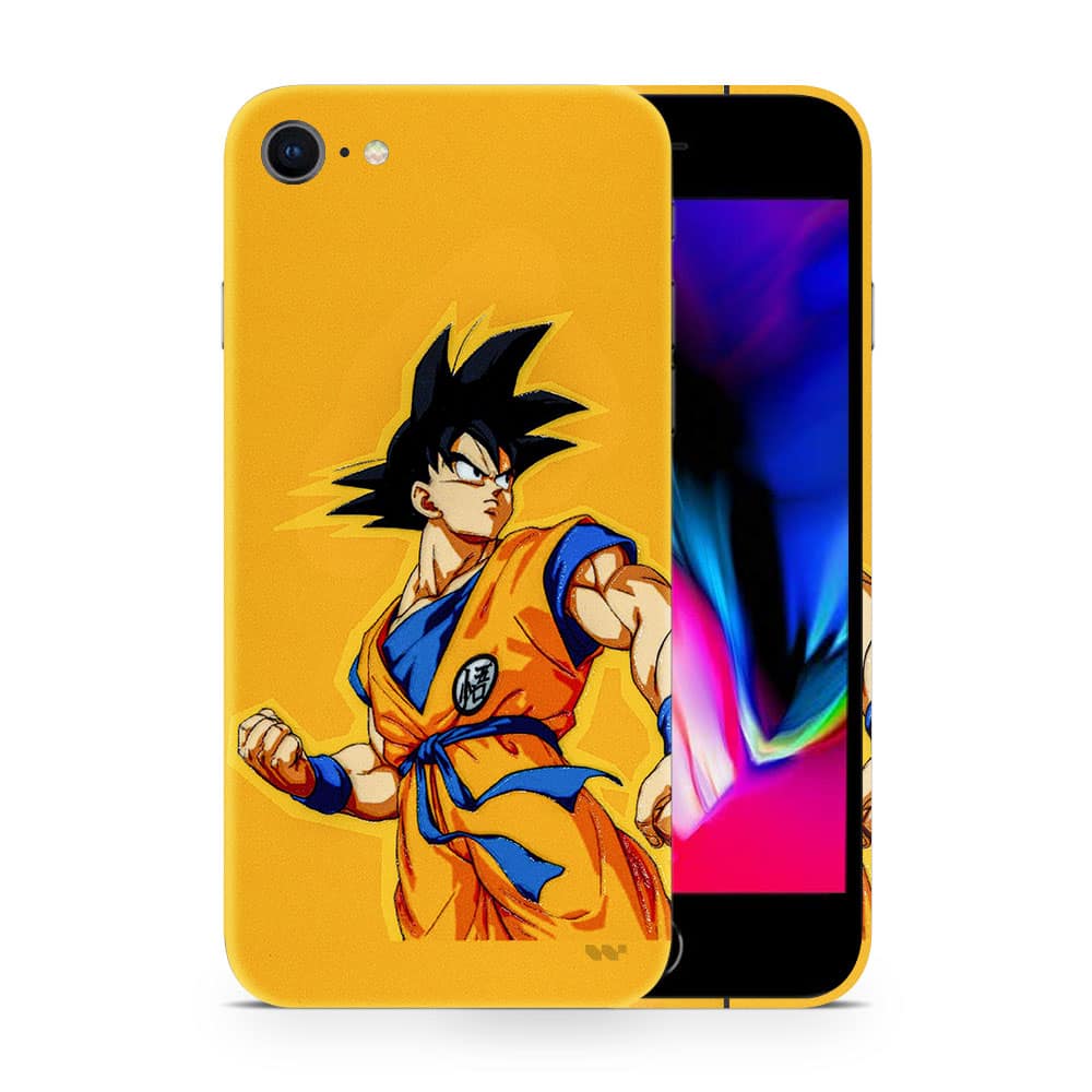 Iphone 8 goku yellow 3d skin wrapitskin