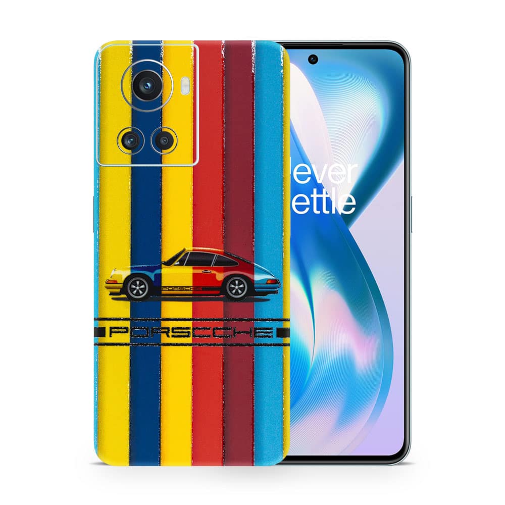 Oneplus 10r porsche multicolor 3d skin wrapitskin