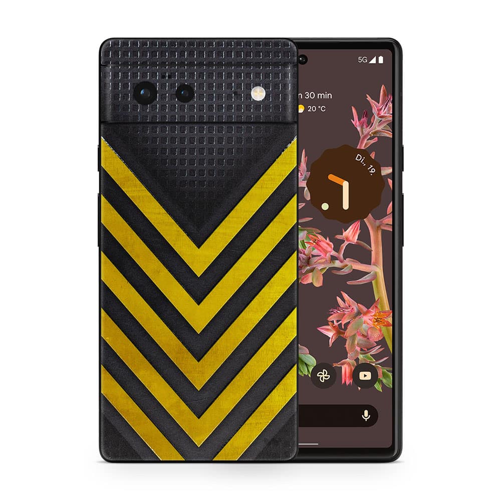 Pixel 6 arrows yellow 3d skin wrapitskin
