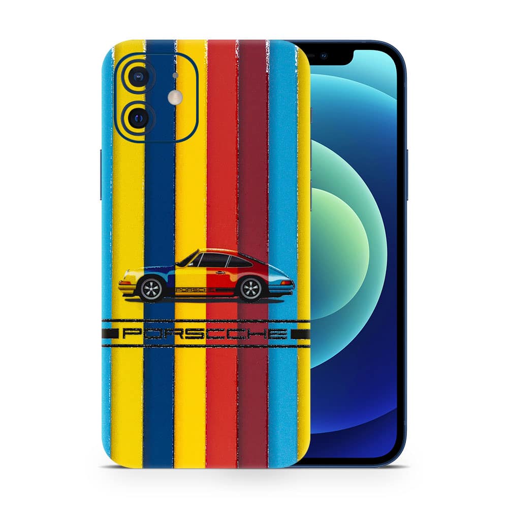 Iphone 12 porsche multicolor 3d skin wrapitskin