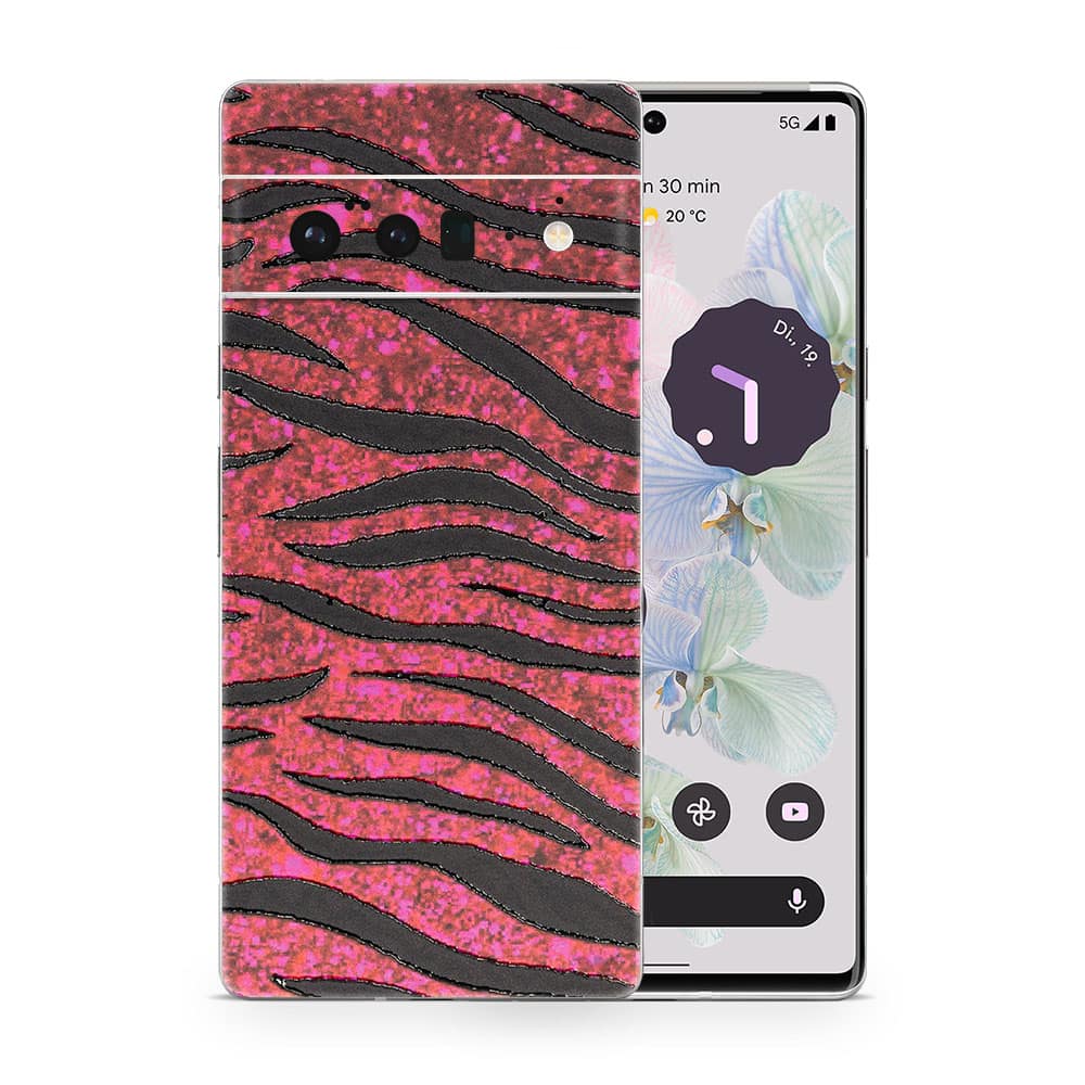 Pixel 6 pro red zebra 3d skin wrapitskin