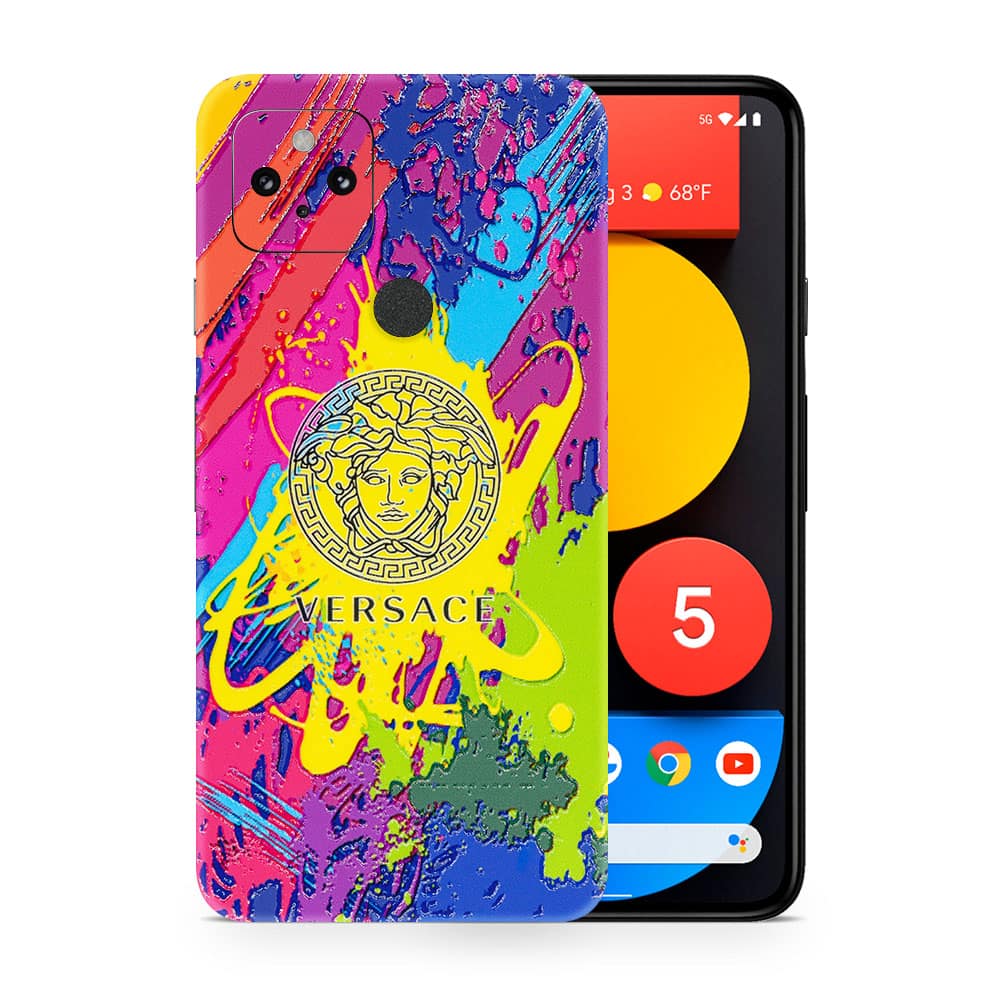 Pixel 5 versace colorful 3d skin wrapitskin