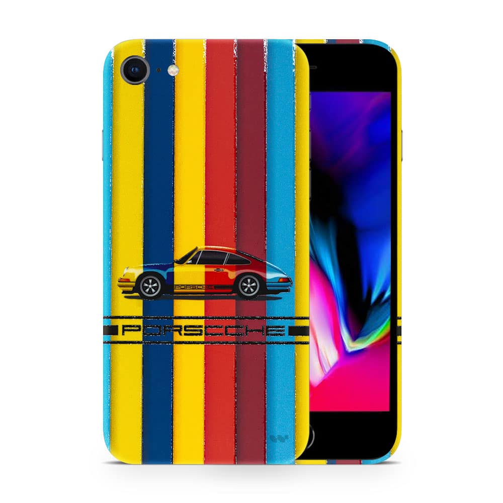 Iphone 8 porsche multicolor 3d skin wrapitskin
