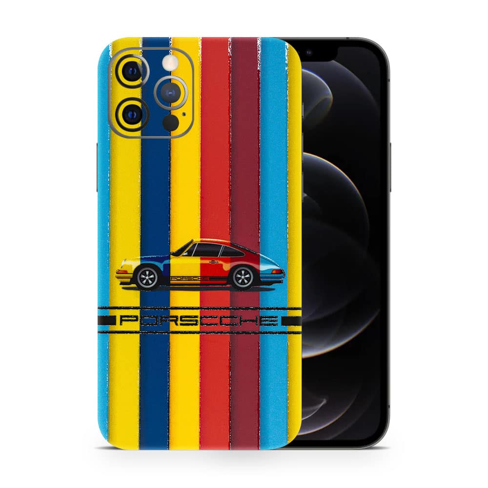 Iphone 12 pro porsche multicolor 3d skin wrapitskin