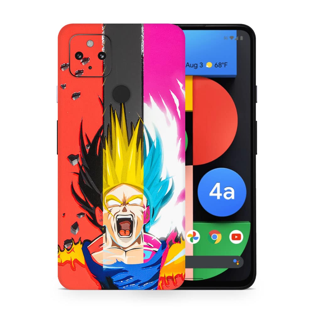 Pixel 4a 5g angry goku 3d skin wrapitskin