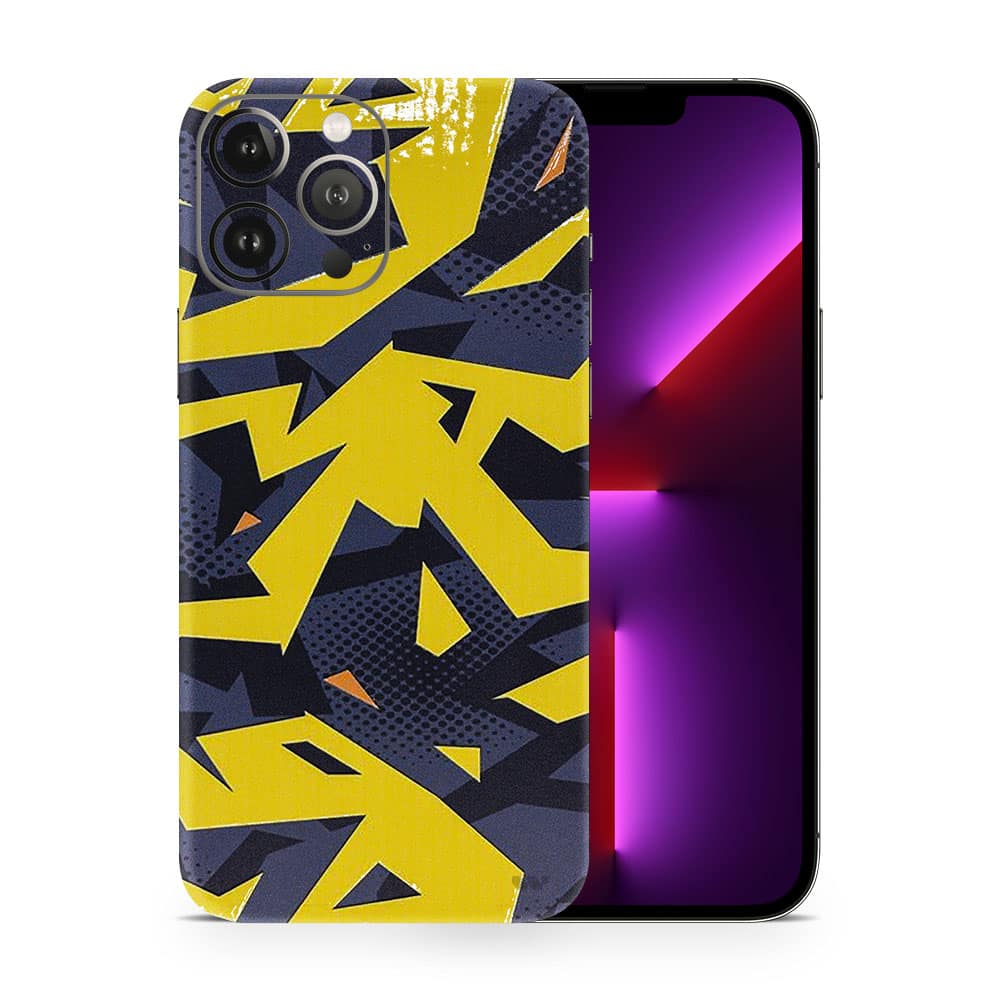Iphone 13 pro max abstract yellow 3d skin wrapitskin