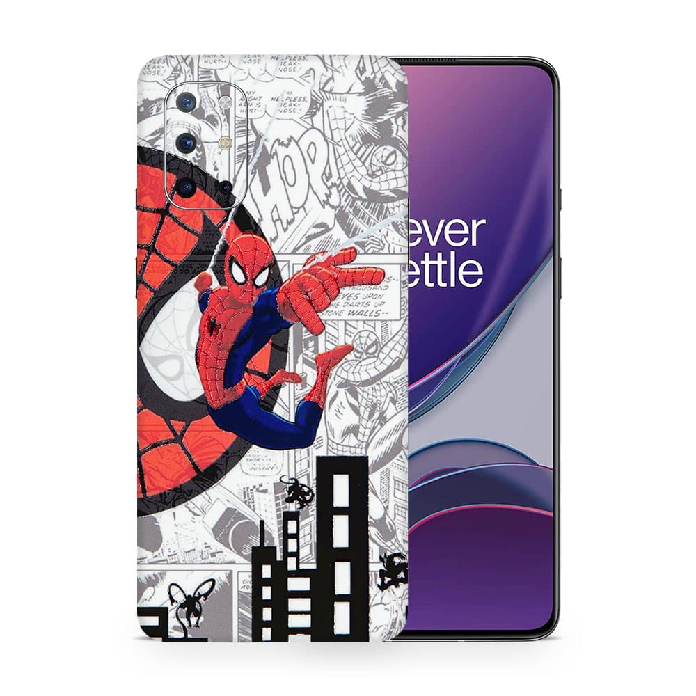 Oneplus 8t spiderman comic 3d skin wrapitskin