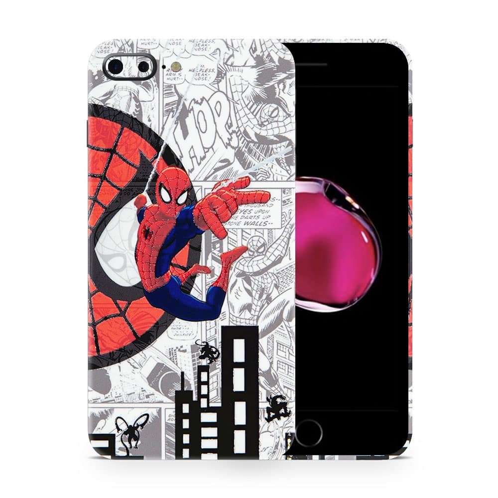 Iphone 7 plus spiderman comic 3d skin wrapitskin
