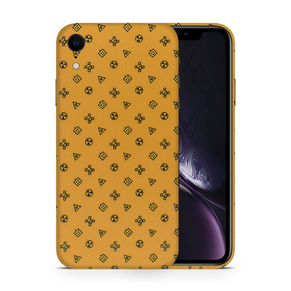Iphone xr yellow danger 3d skin wrapitskin