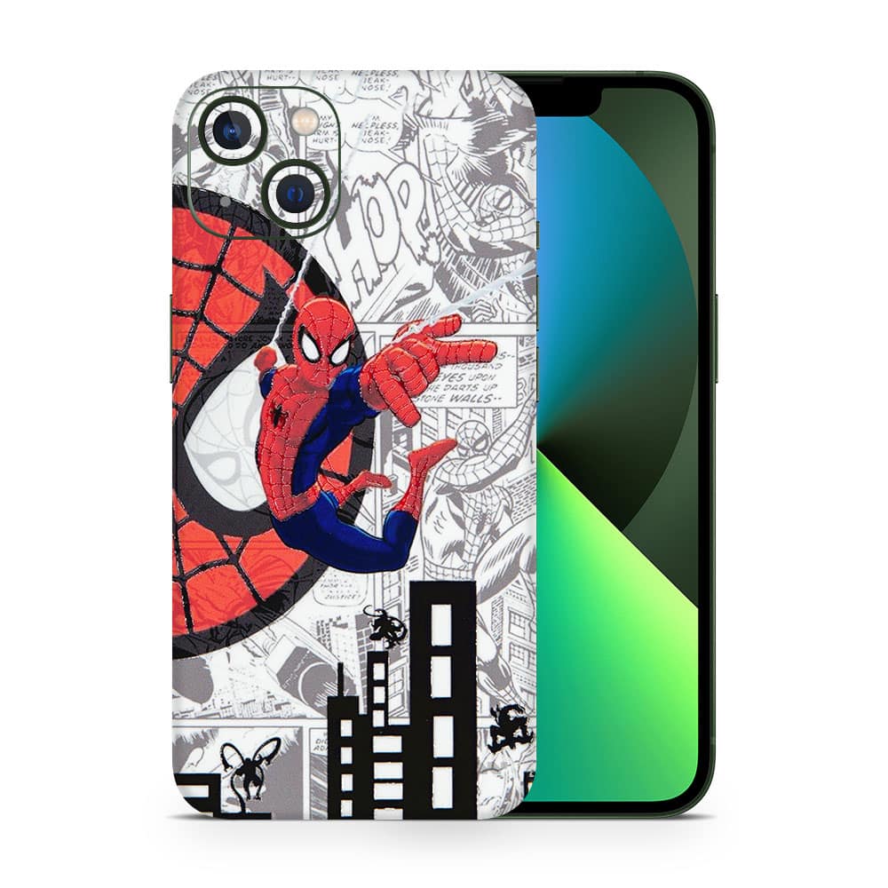 Iphone 13 spiderman comic 3d skin wrapitskin