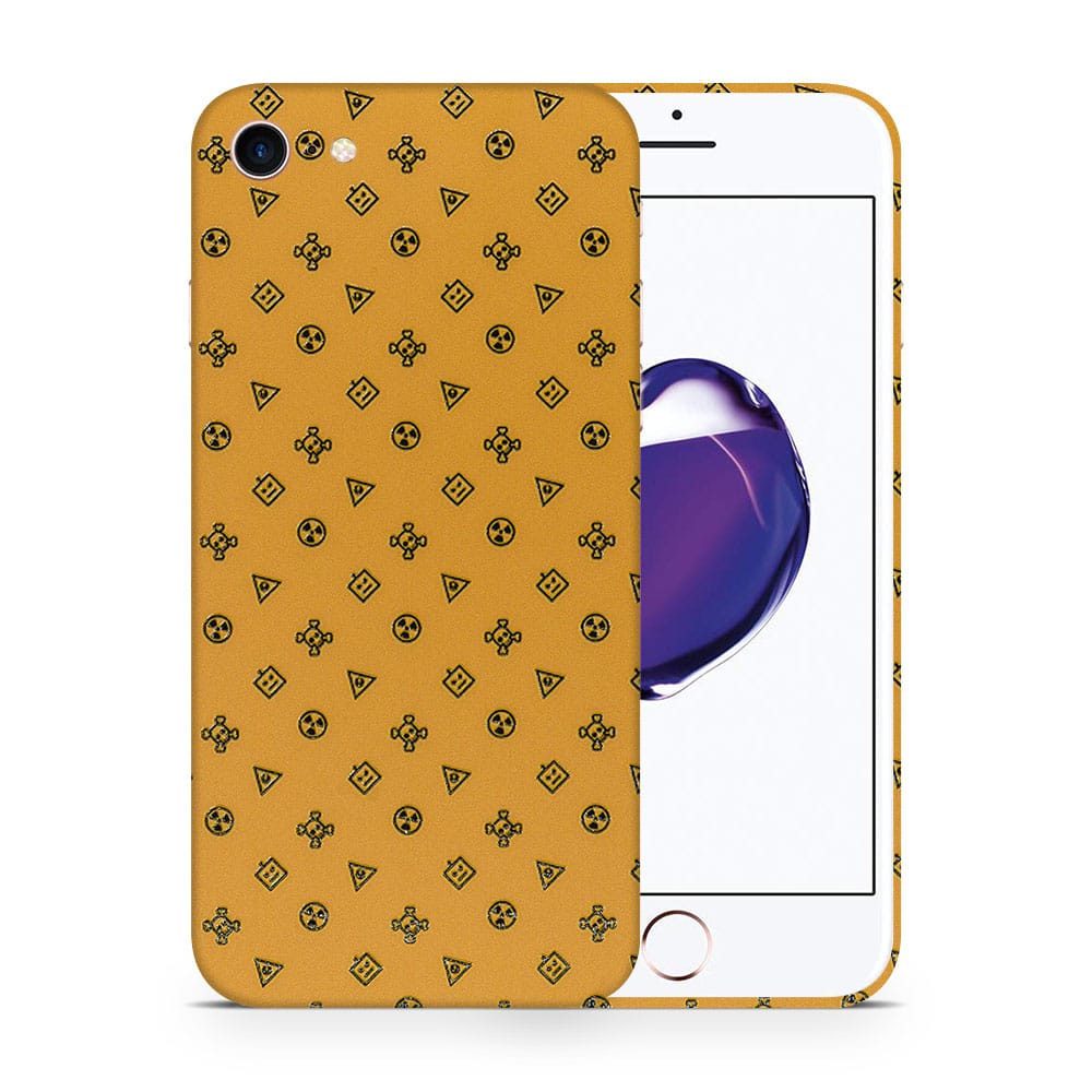 Iphone 7 yellow danger 3d skin wrapitskin