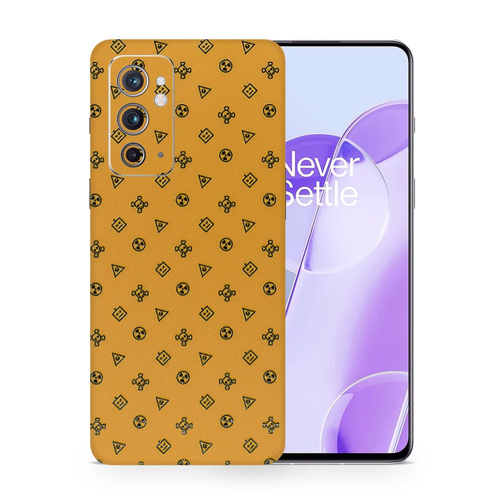 Oneplus 9rt yellow danger 3d skin wrapitskin