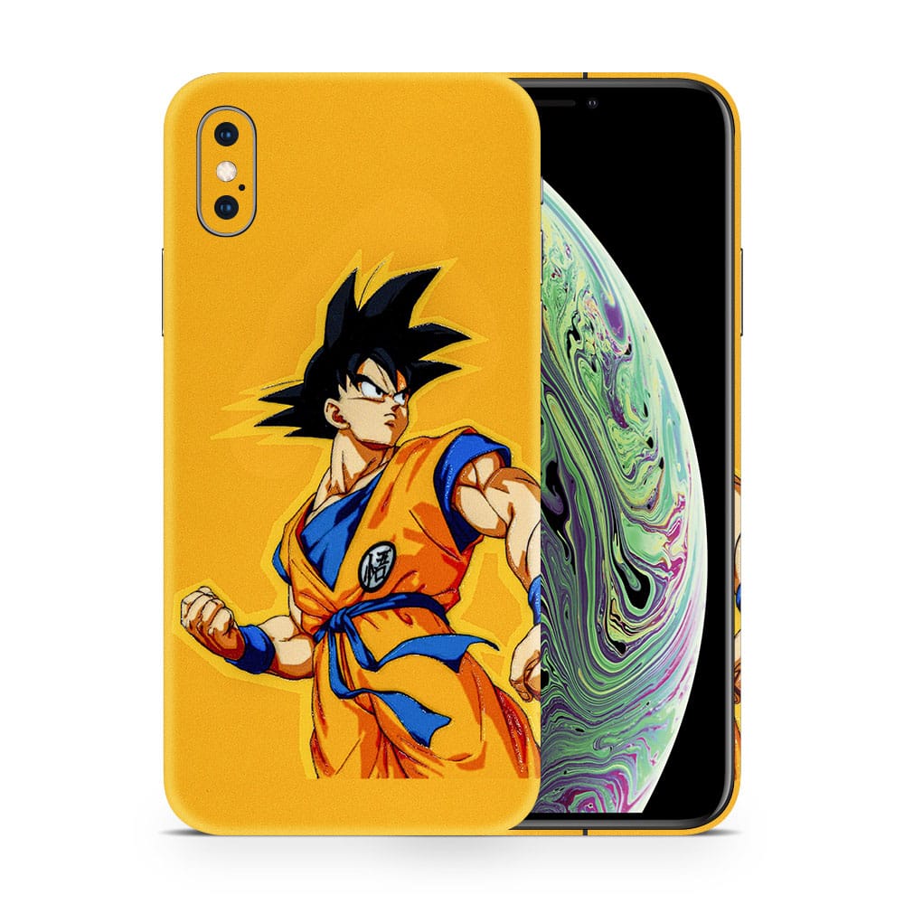 Iphone xs max goku yellow 3d skin wrapitskin