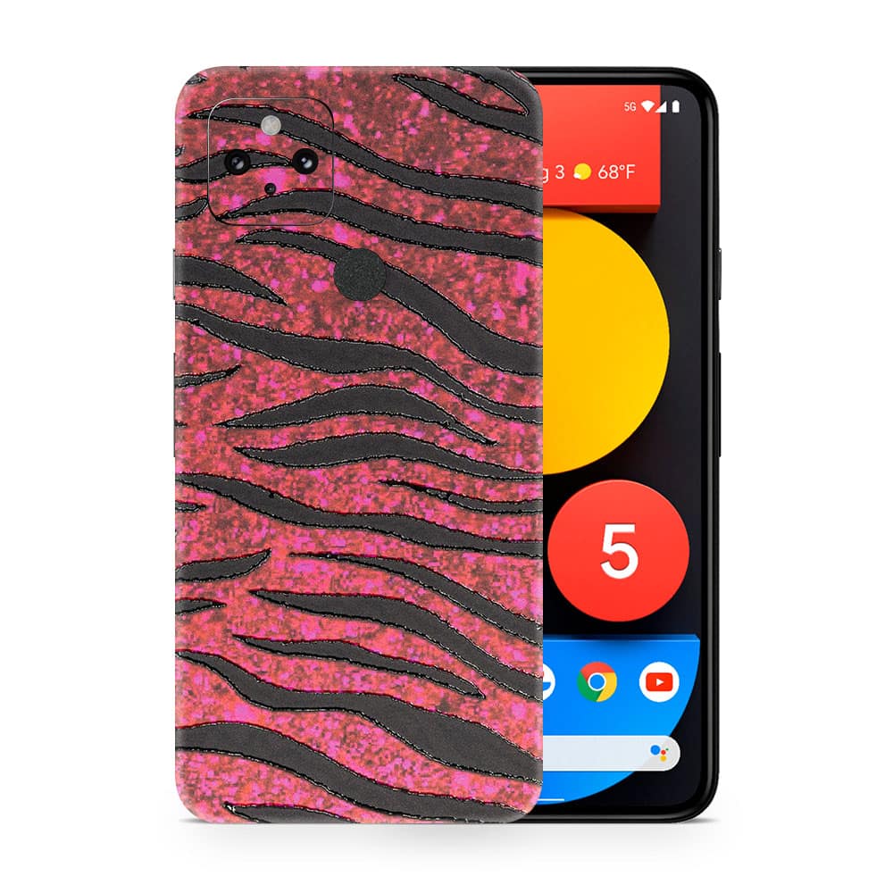 Pixel 5 red zebra 3d skin wrapitskin