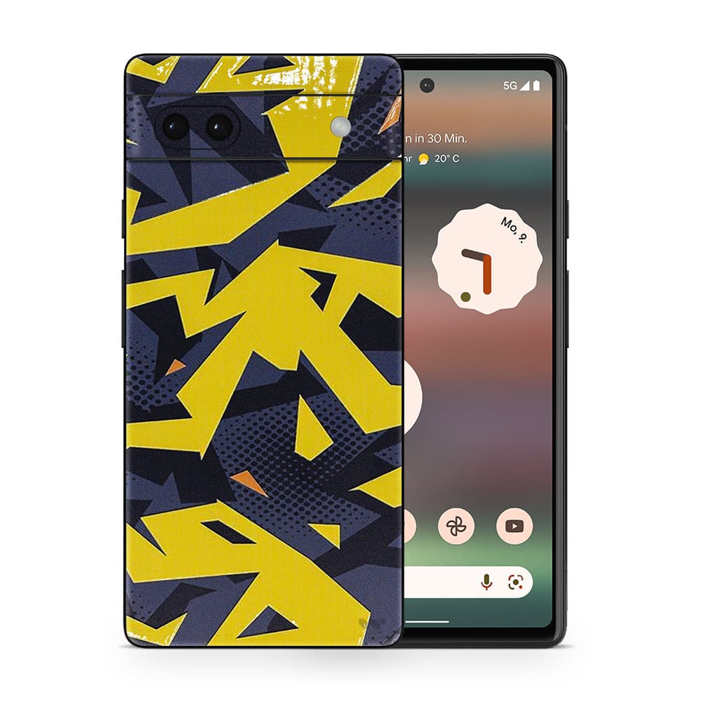 Pixel 6a abstract yellow 3d skin wrapitskin