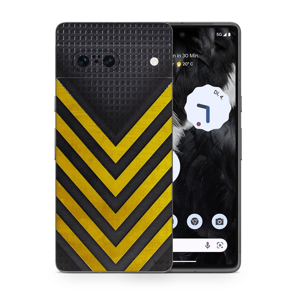 Pixel 7 arrows yellow 3d skin wrapitskin