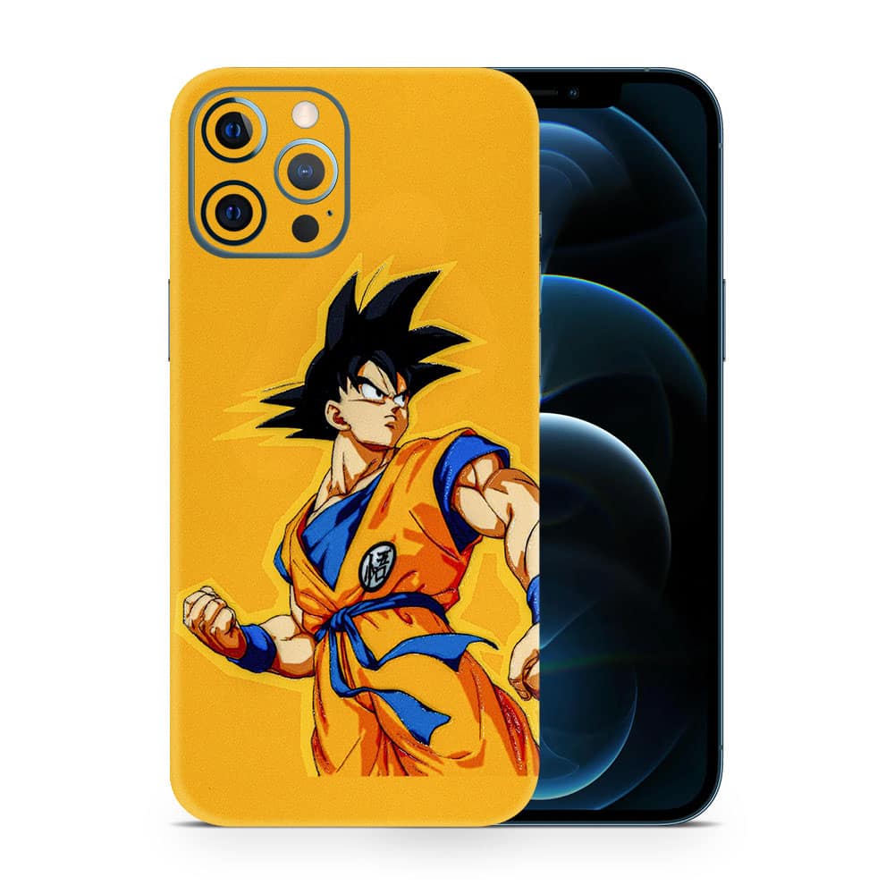 Iphone 12 pro max goku yellow 3d skin wrapitskin