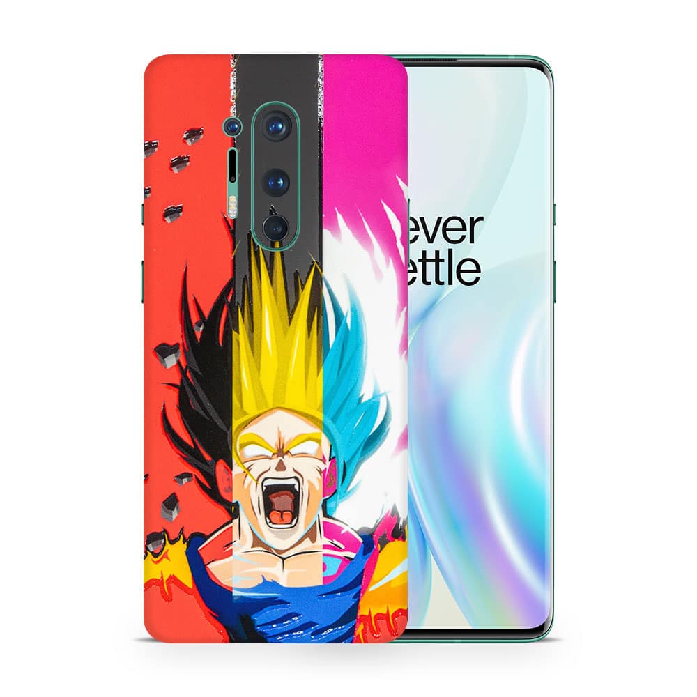 Oneplus 8 pro angry goku 3d skin wrapitskin