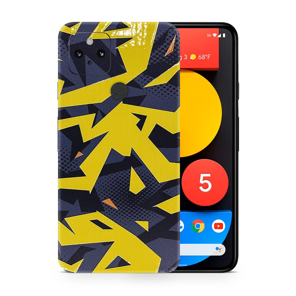 Pixel 5 abstract yellow 3d skin wrapitskin