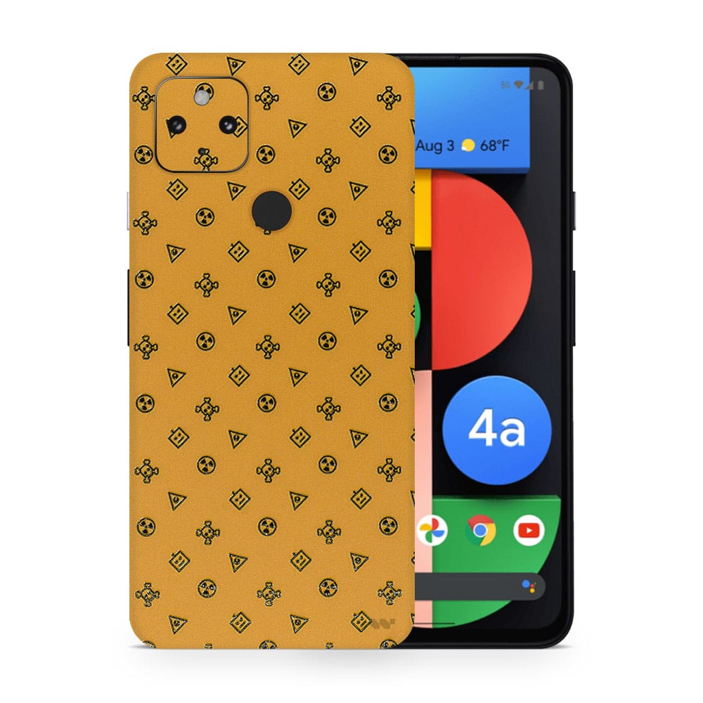 Pixel 4a 5g yellow danger 3d skin wrapitskin