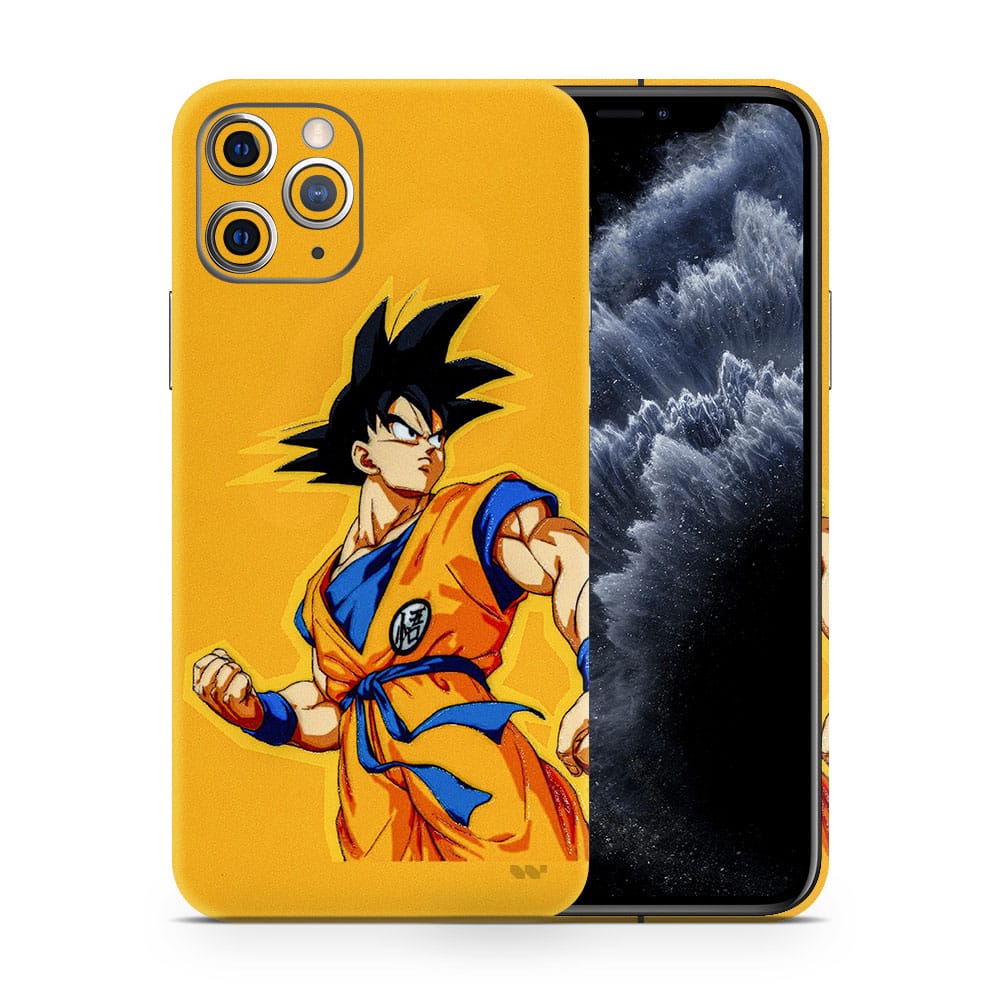 Iphone 11 pro max goku yellow 3d skin wrapitskin