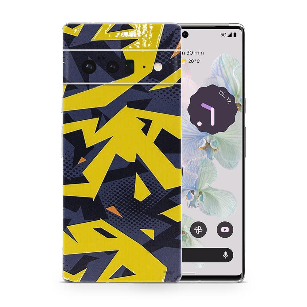 Pixel 6 pro abstract yellow 3d skin wrapitskin