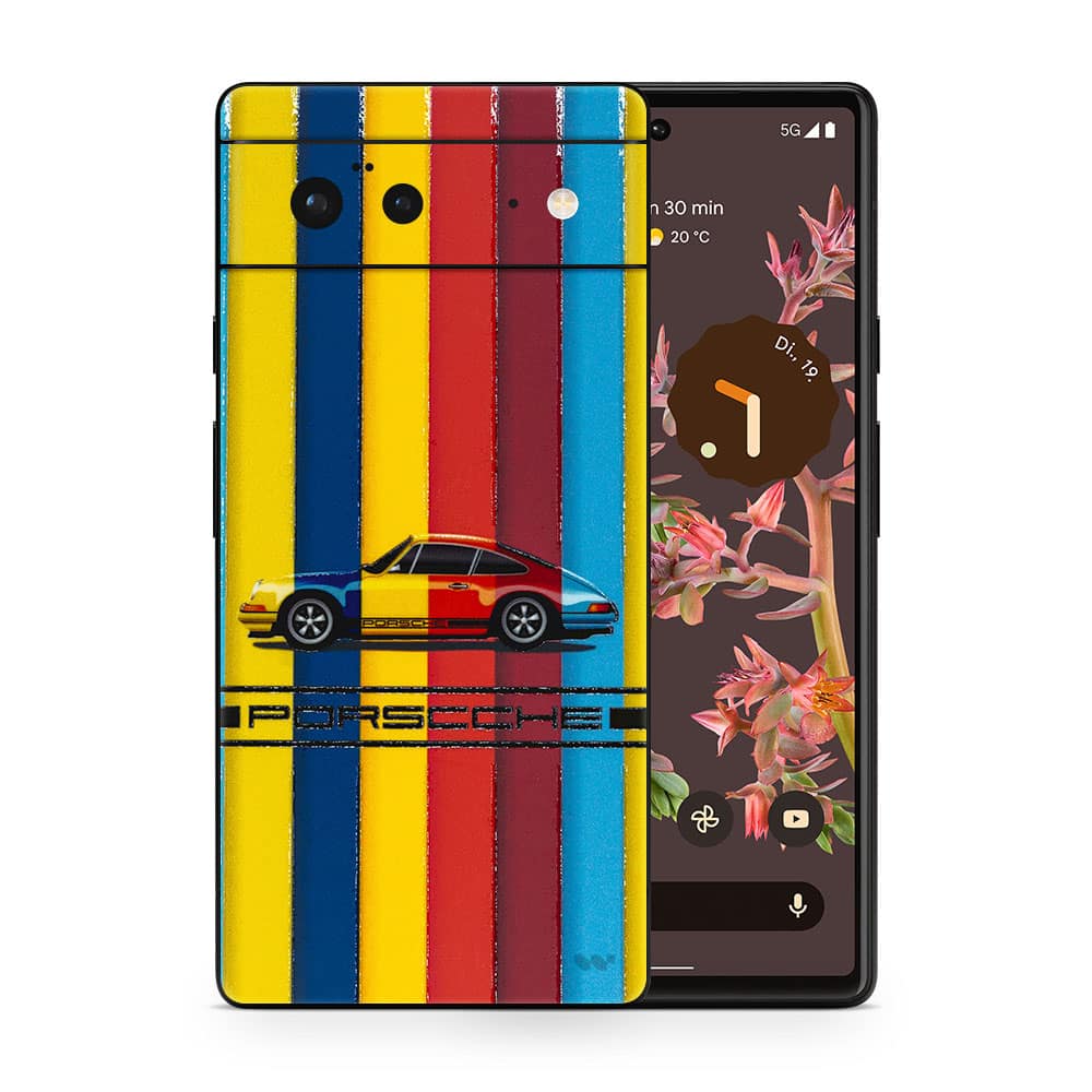 Pixel 6 porsche multicolor 3d skin wrapitskin