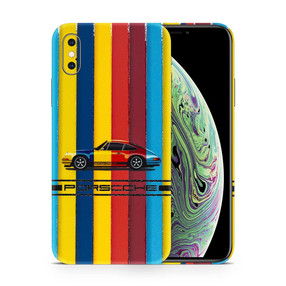 Iphone xs porsche multicolor 3d skin wrapitskin