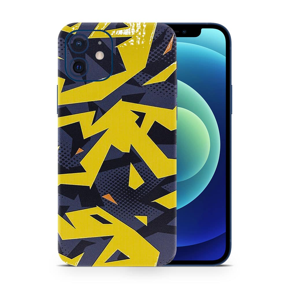 Iphone 12 mini abstract yellow 3d skin wrapitskin