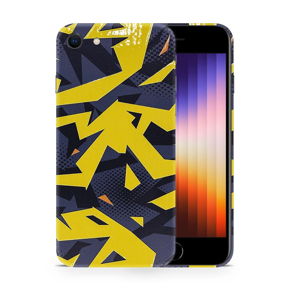 Iphone se 2020 abstract yellow 3d skin wrapitskin