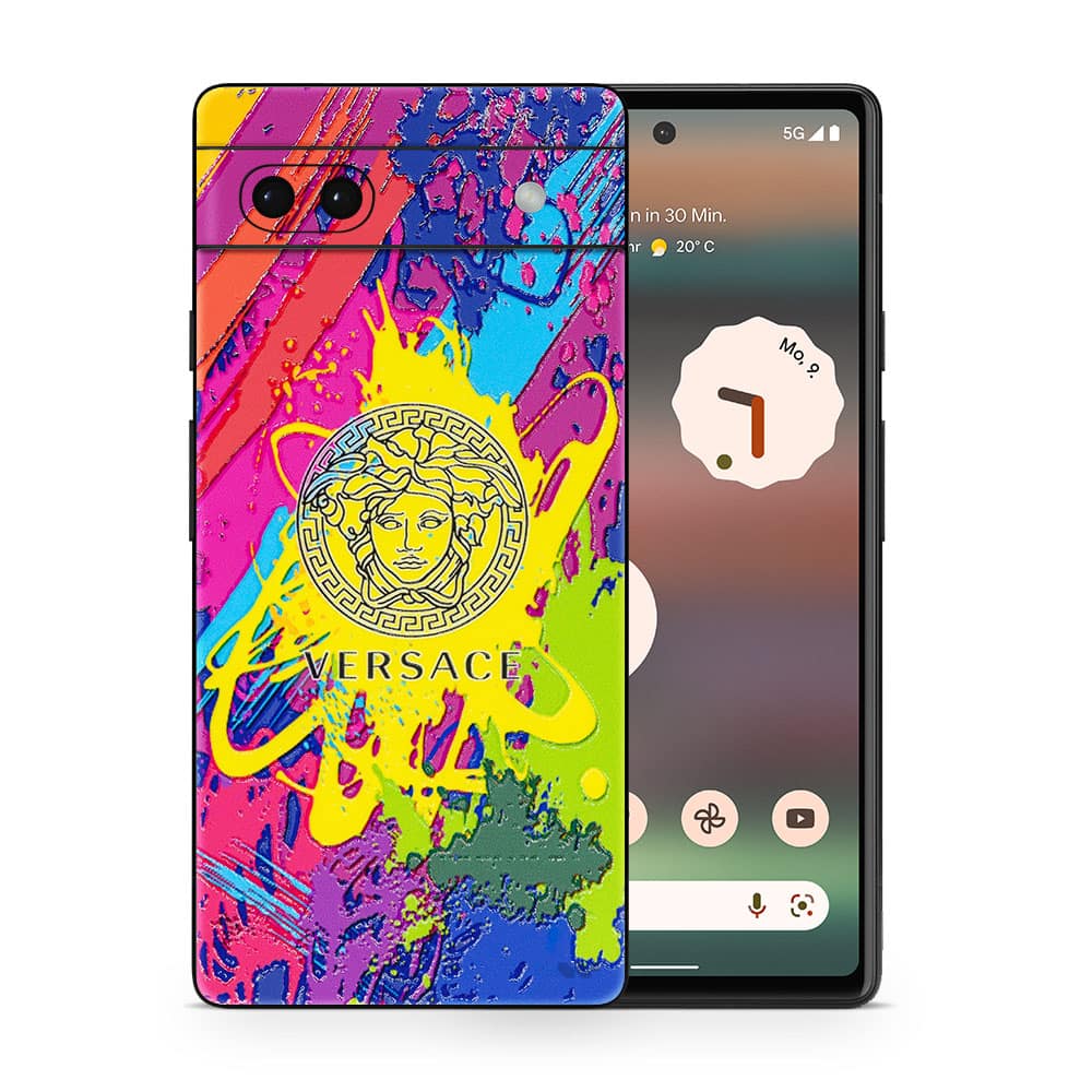 Pixel 6a versace colorful 3d skin wrapitskin