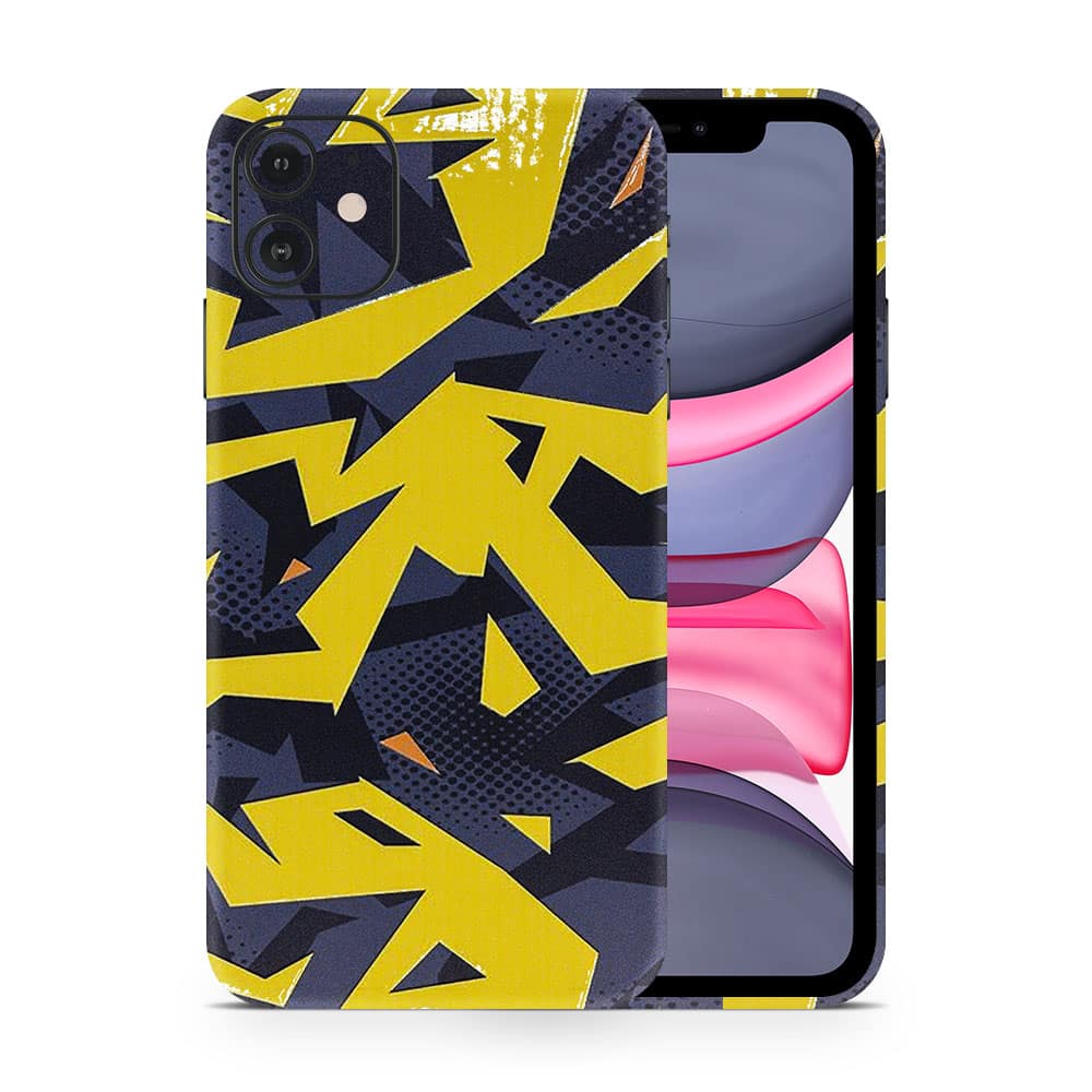 Iphone 11 abstract yellow 3d skin wrapitskin