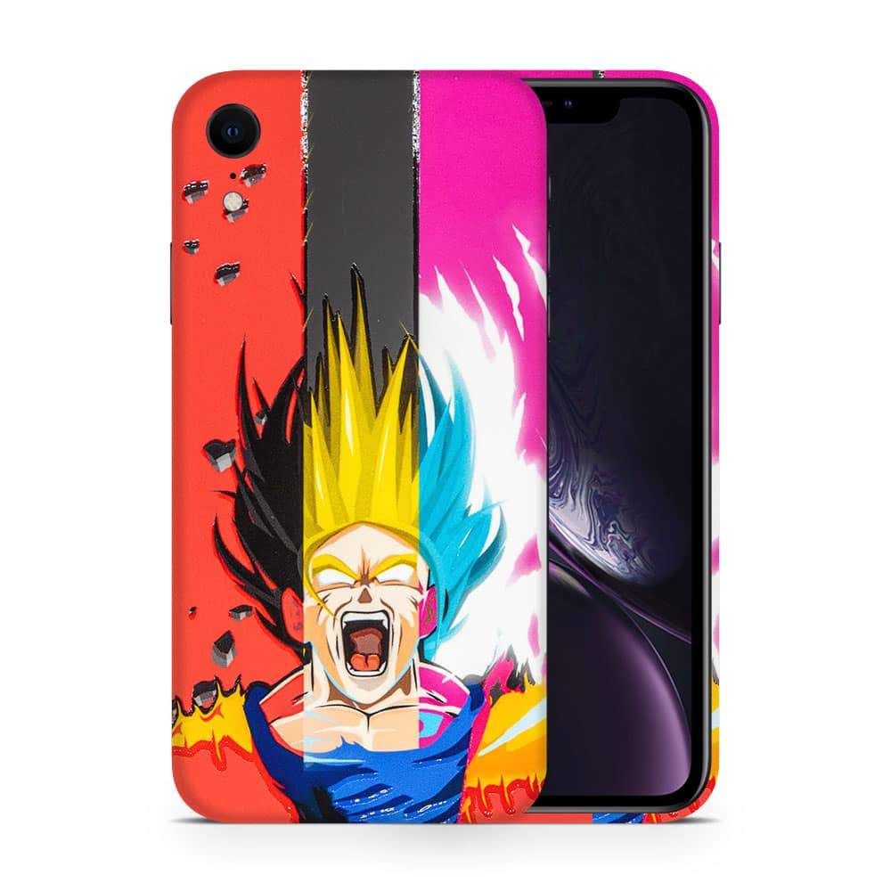 Iphone xr angry goku 3d skin wrapitskin