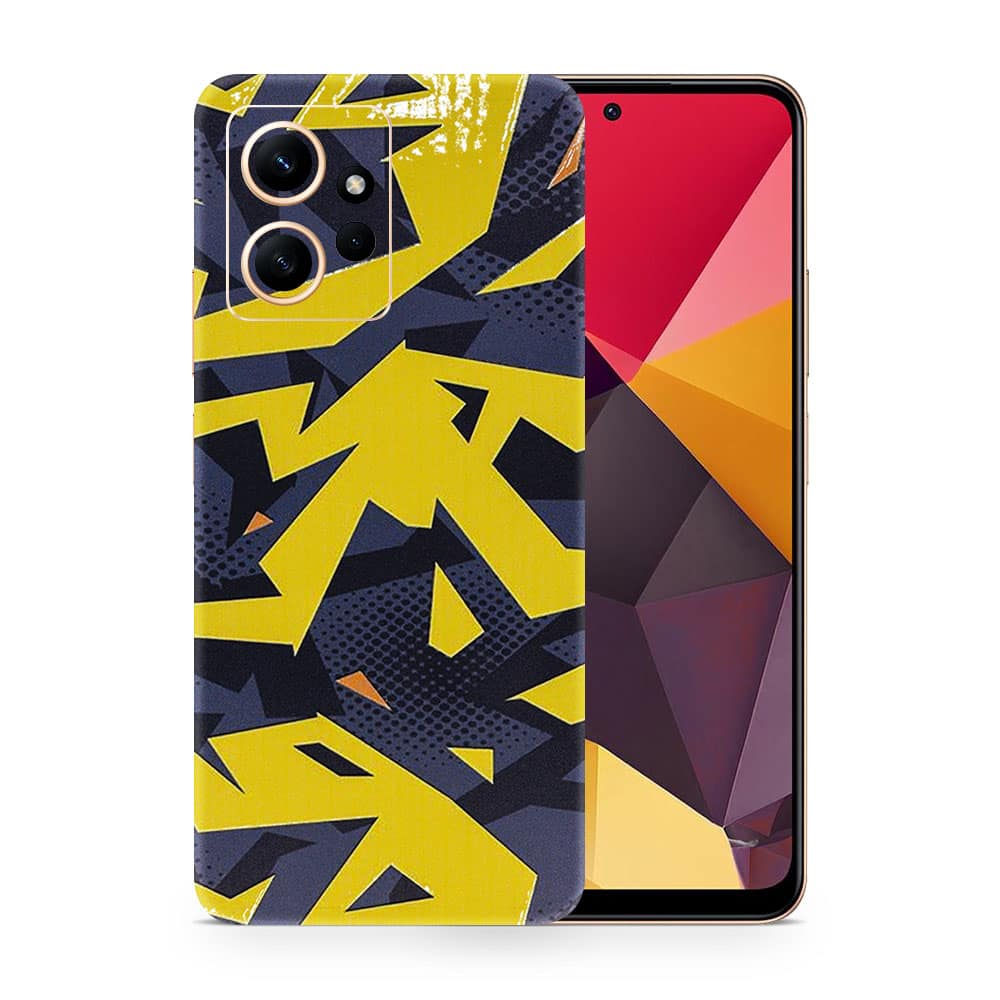Redmi note 12 4g abstract yellow 3d skin wrapitskin