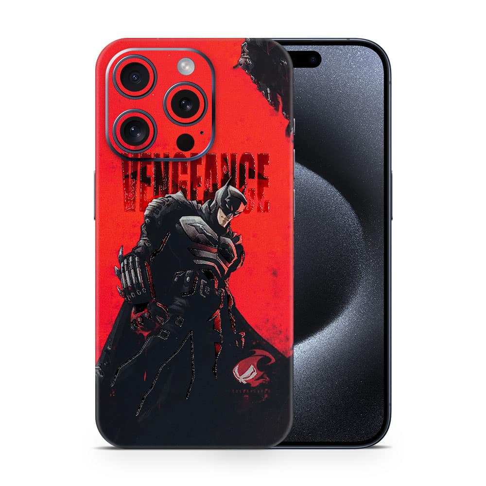 Iphone 15 pro batman’s vengeancer 3d skin wrapitskin