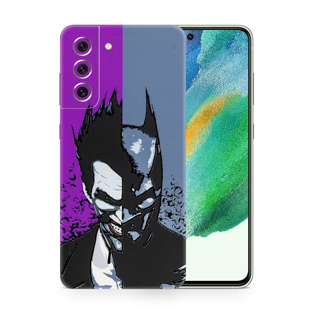 Galaxy s21 fe batman vs joker 3d skin wrapitskin