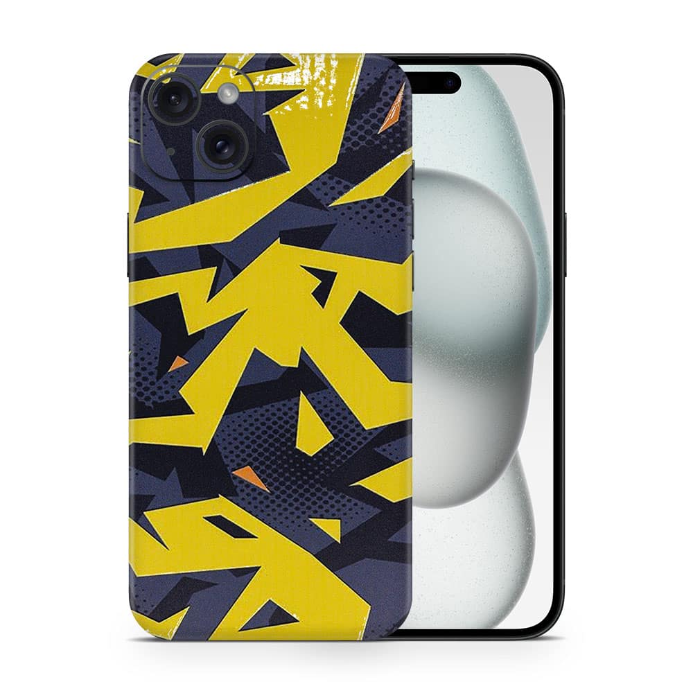 Iphone 15 abstract yellow 3d skin wrapitskin