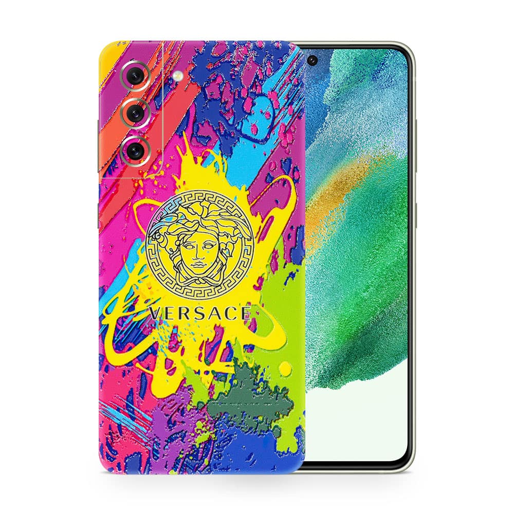 Galaxy s21 fe versace colorful 3d skin wrapitskin