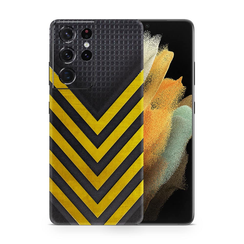 Galaxy s21 ultra arrows yellow 3d skin wrapitskin