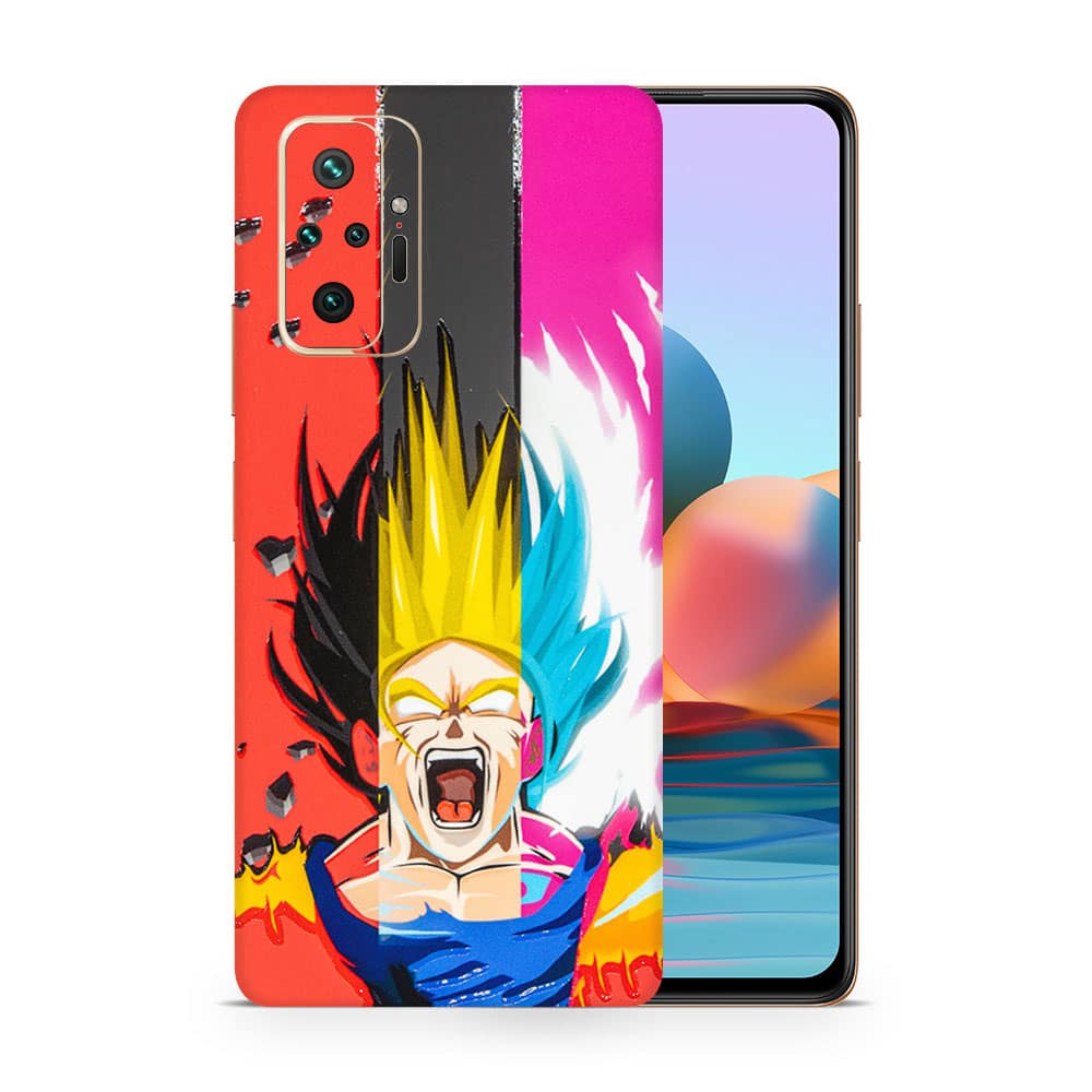 Redmi note 10 pro angry goku 3d skin wrapitskin
