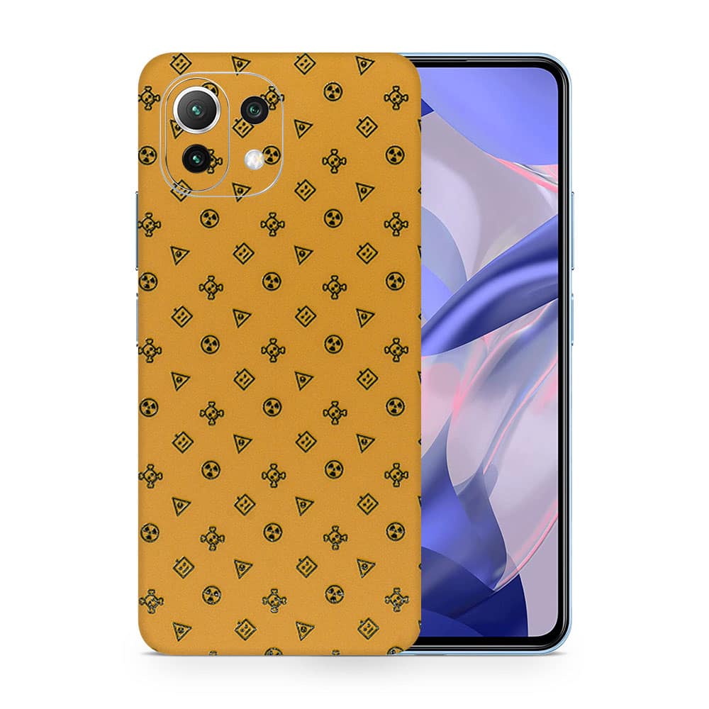 Mi 11 lite yellow danger 3d skin wrapitskin